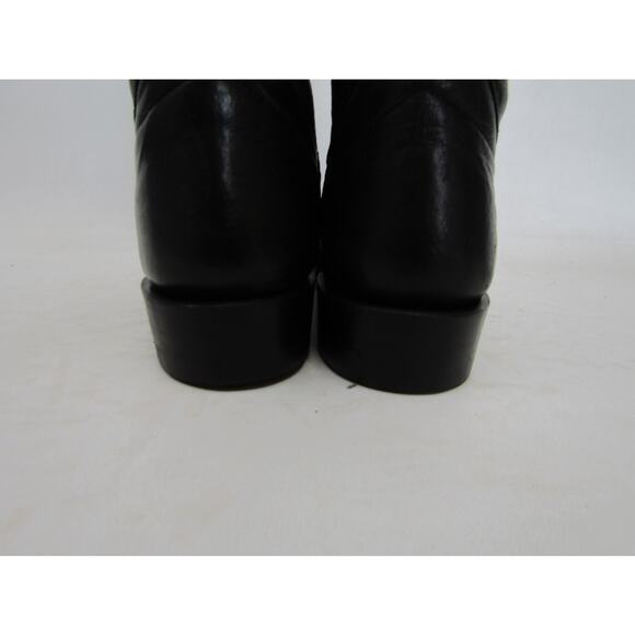 Honcho Womens Size 6 B Black Leather Elk Cowboy Western Boots - Picture 8 of 10
